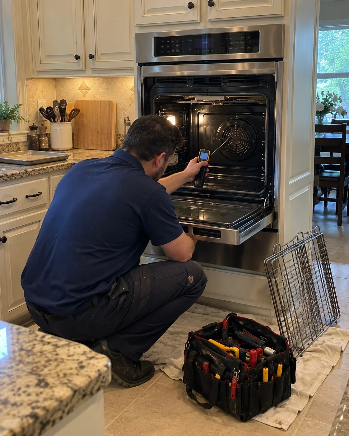 Oven repair in a Grapevine, Texas kitchen